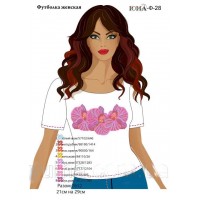 Жіноча футболка для вишивки бісером або нитками "Орхідеї"